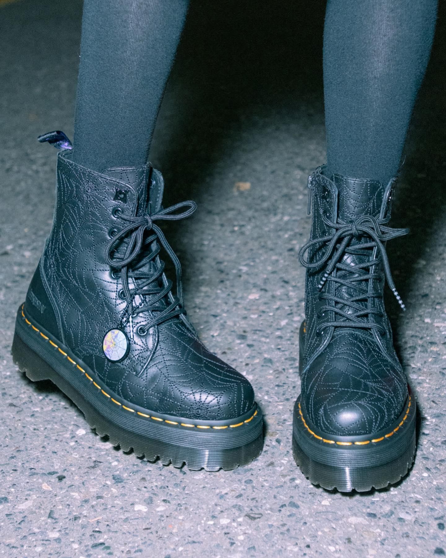 Jadon Wednesday Platform Boots in Black | Dr. Martens™